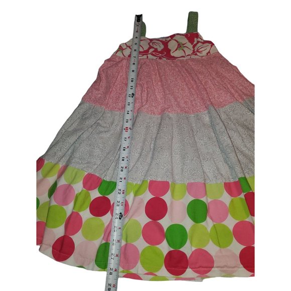 Thrifty Trixie Brand Boho Babydoll Tank Dress Handmade recycled fabrics Sz 6X - Picture 7 of 7